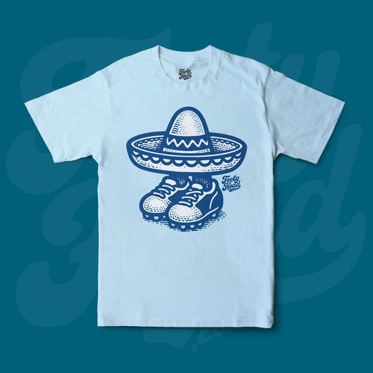 NRL Footy Head T-shirt - Under the cap, light blue