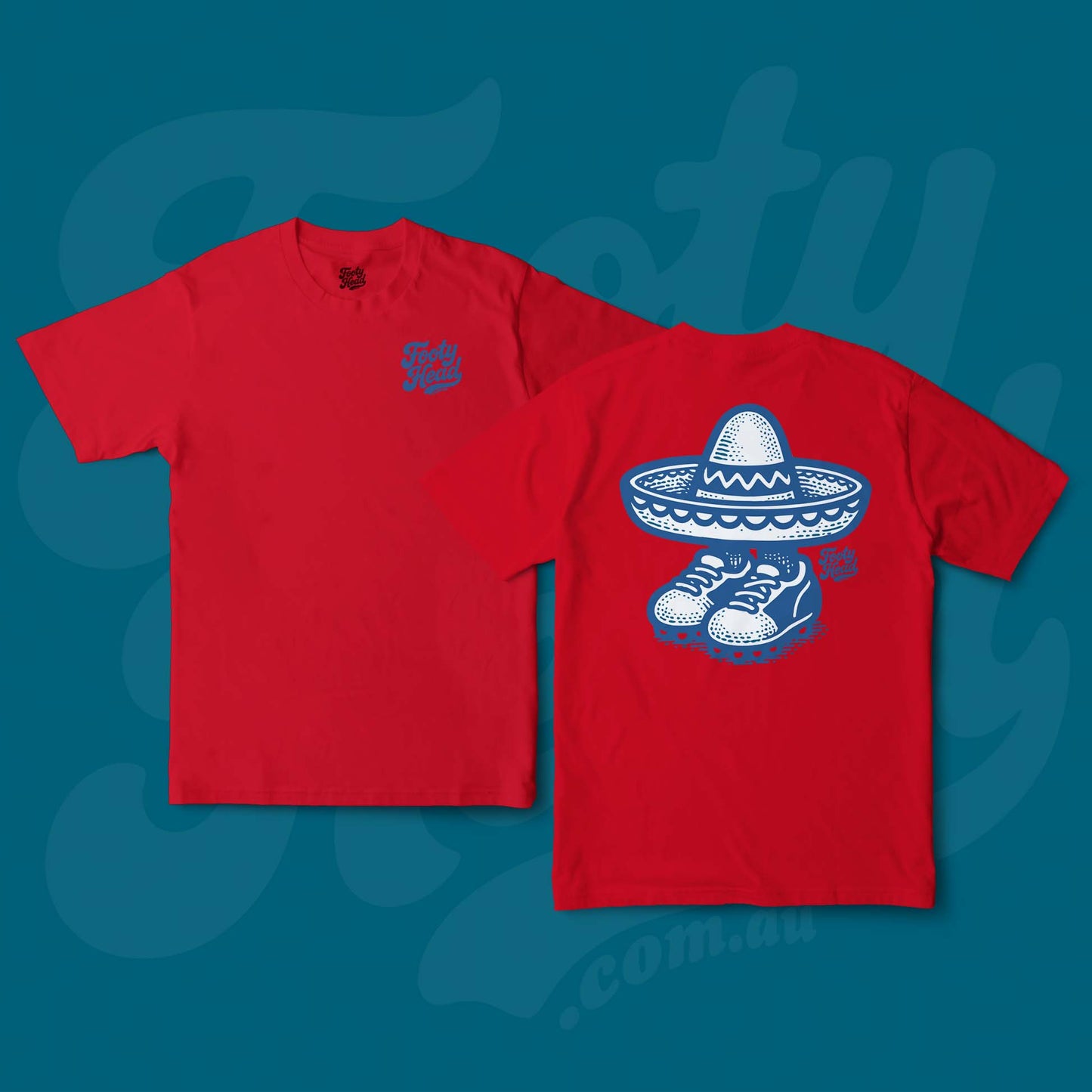 NRL Footy Head T-shirt - Under the cap, roosters red