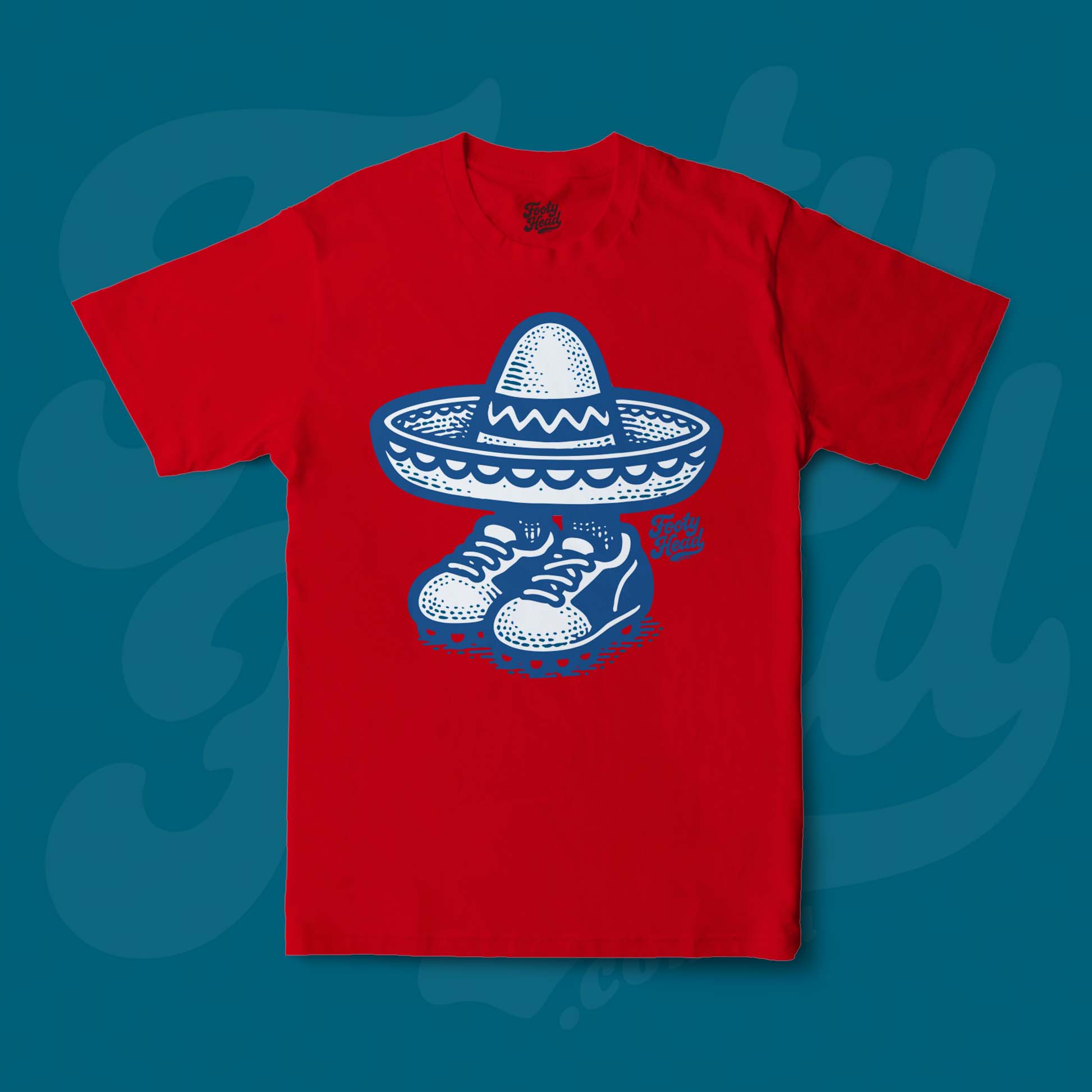 NRL Footy Head T-shirt - Under the cap, roosters red