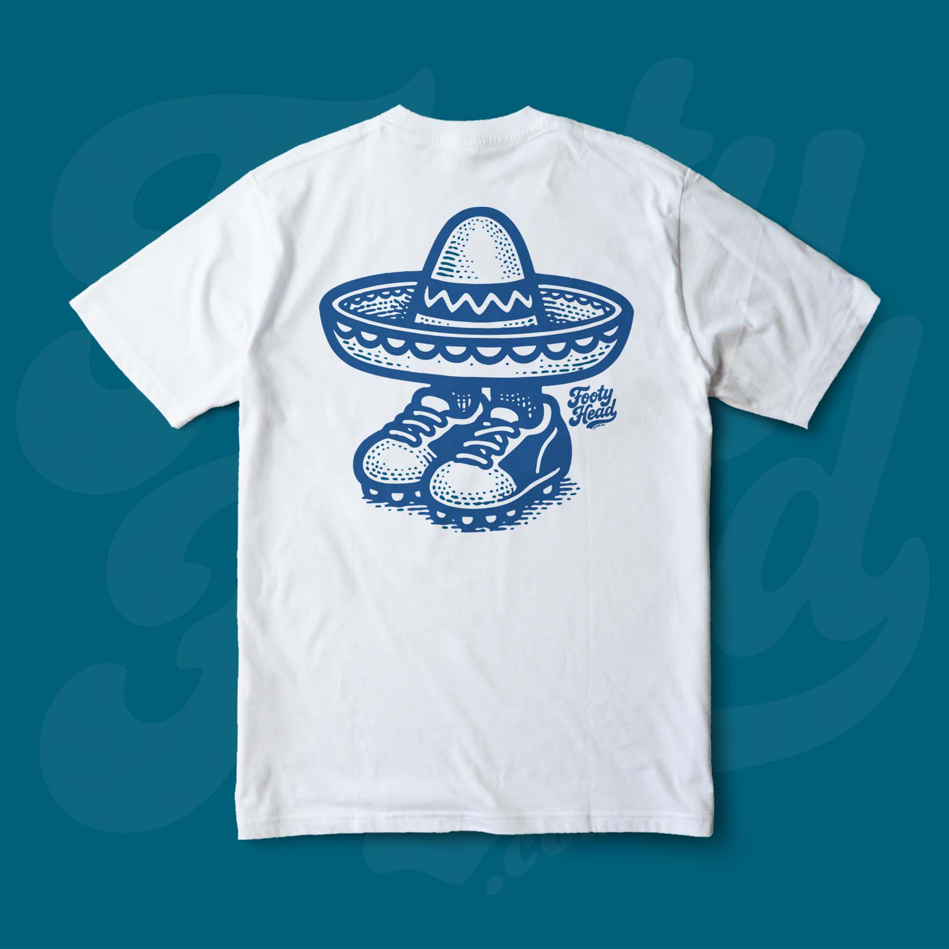 NRL Footy Head T-shirt - Under the cap, white colour