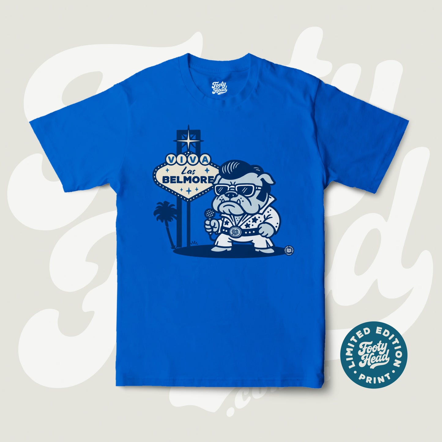 Viva Las Belmore! Bulldogs NRL Vegas Tee shirt - limited edition.