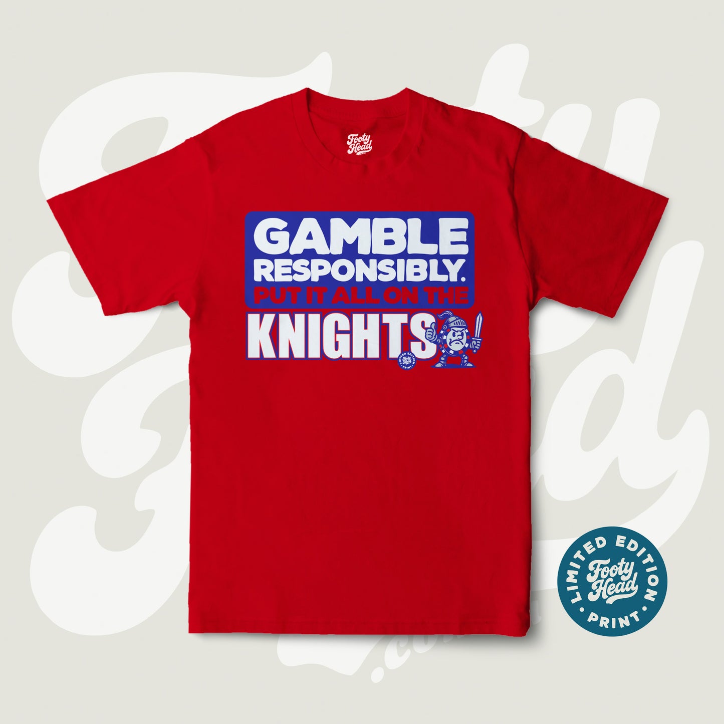 NRL Vegas Shirt - Gamble Responsibly, New Castle Knights