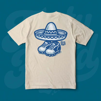NRL Footy Head T-shirt - Under the cap, sand colour