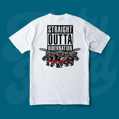 Bears - Straight outta hibernation Footy Head White T-Shirt 