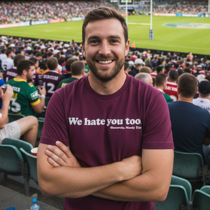 We Hate You Too, Manly Tee Shirt