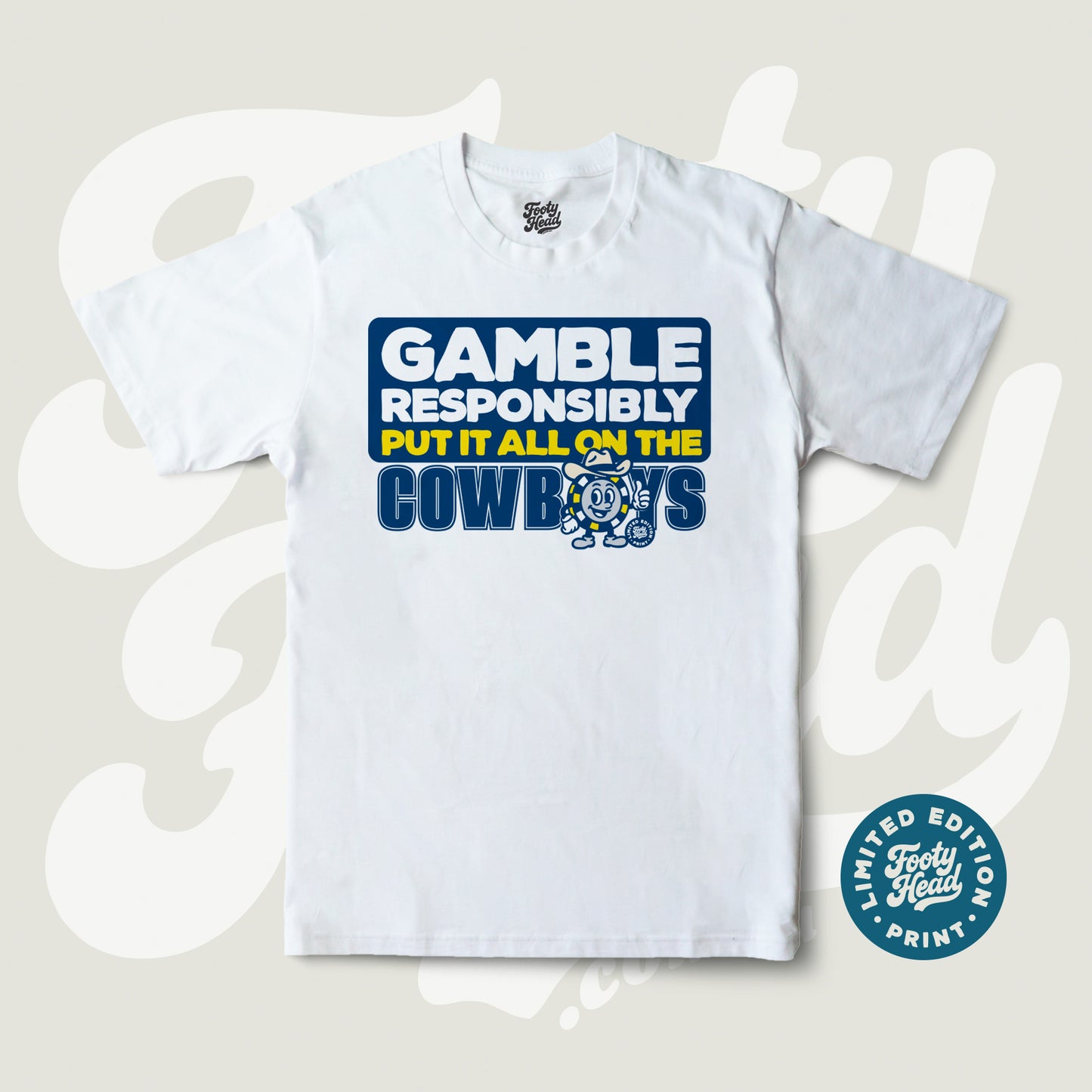 Put it all on the Cowboys! NRL Vegas Tee shirt - limited edition shirt
